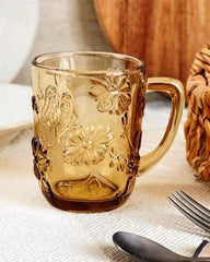 Amber Rocks Glass Cup