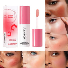 Yickyue 6 Colors Liquid Blush Velvet Matte Blusher Natural Orange Peach Blush Face Pigment Long Lasting Cheek Tint Make Up Maquiagem