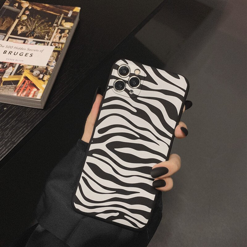 Pink heart Zebra pattern for iphone 12 Pro Max case for iphone 11 Pro Max 12 mini 7 8 plus XR XS MAX soft silicone Cover fundas