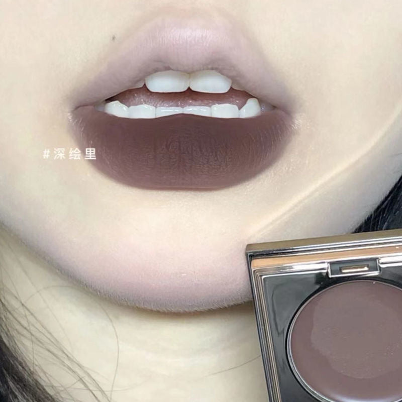 YICKYUE  -  Matte Velvet Mist Cheek Lip Mud Natural Nude Multi-purpose Blush Orange Brown Solid Lip Gloss Tint Lasting Shading Korean Makeup