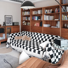 Sofa Blanket Checkerboard Grid Sofa Towel Full Cover Sofa Blanket Bed Bed Blanket  Alice Fabric Knitted Throw Plaid Sofa