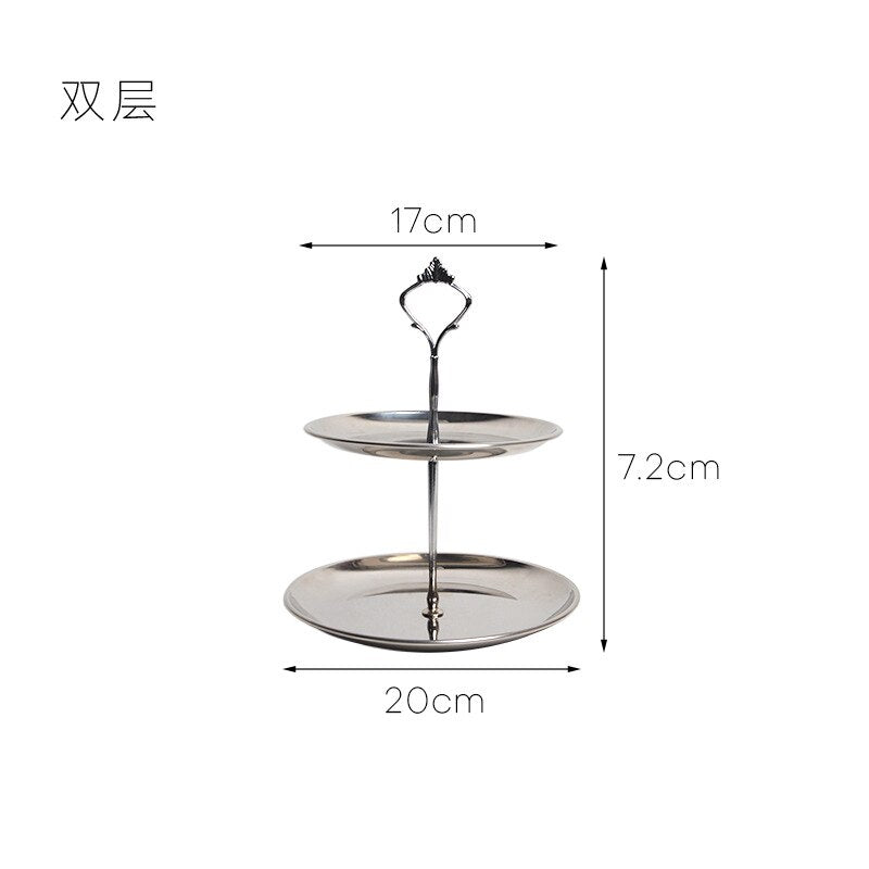 Stainless Steel Storage Tray Desktop Storage Rack Jewelry Key Lipstick Small Objects Landing Multi-Layer Multifunctional Storage