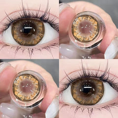 YICKYUE    Graded 1pair Color Contact Lenses Diamond Series Softlens 14.4mm