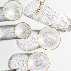 MDZF SWEETHOME Nordic Crystal Golden Edge Drinking Glasses Water Juice Whisky Wine Cup Beverages Dessert Milk Cup Drinkware Tool