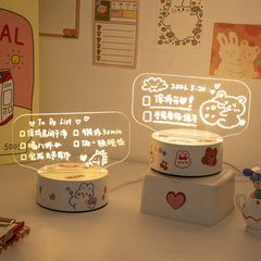 W&G Ins Night Light Bedroom Decoration Sleep Light Cute Girl Heart Desktop Atmosphere Light Marker Message Board Home Decor