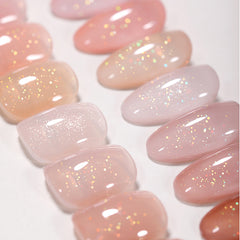 YICKYUE  -  10ml Jelly Gel Nail Polish Crystal Translucen Soak Off Semi-Permanent Varnish Base Top Coat Glitter Sequins Manicure