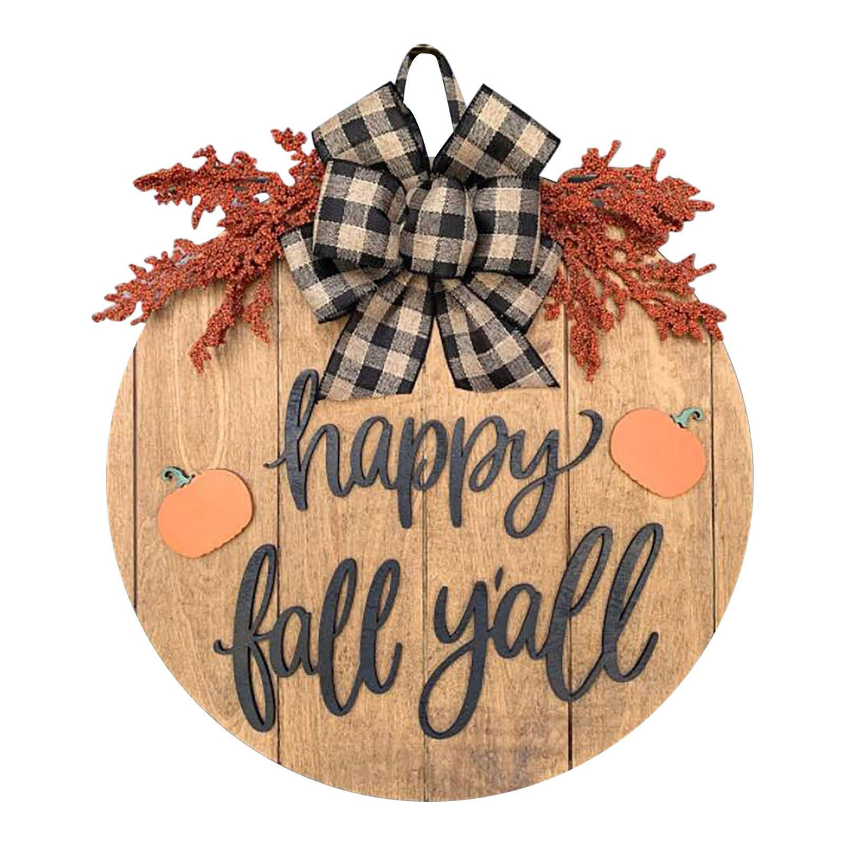 Halloween Pumpkin Bow Door Ornaments Door Hanging Sign Wreath Wooden Pumpkin Patch Christmas Gift Outdoor Hanging Home Decor