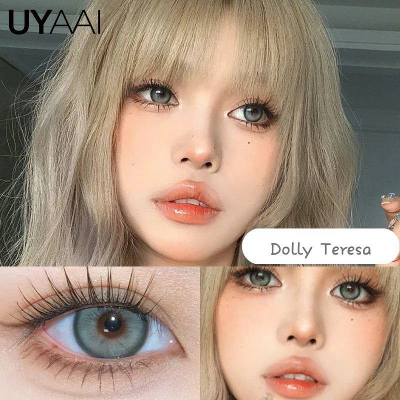 YICKYUE  -  1 Pair Korean Lenses Color Contact Lenses for Eyes Cosplay Lenses Big Eye Make-up Pink Lens