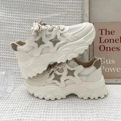 YICKYUE  -  Simple Platform Sports Shoes Woman Fashion Autumn Korean Style Sneakers Women Casual Versatile Breathable Female Shoes