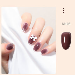 Jelly Gel 7.3ml Ice Nude Color Nail Gel Polish Pink Color Transparent Clear Nail Varnish Soak Off UV LED Tea Color Nail Polish