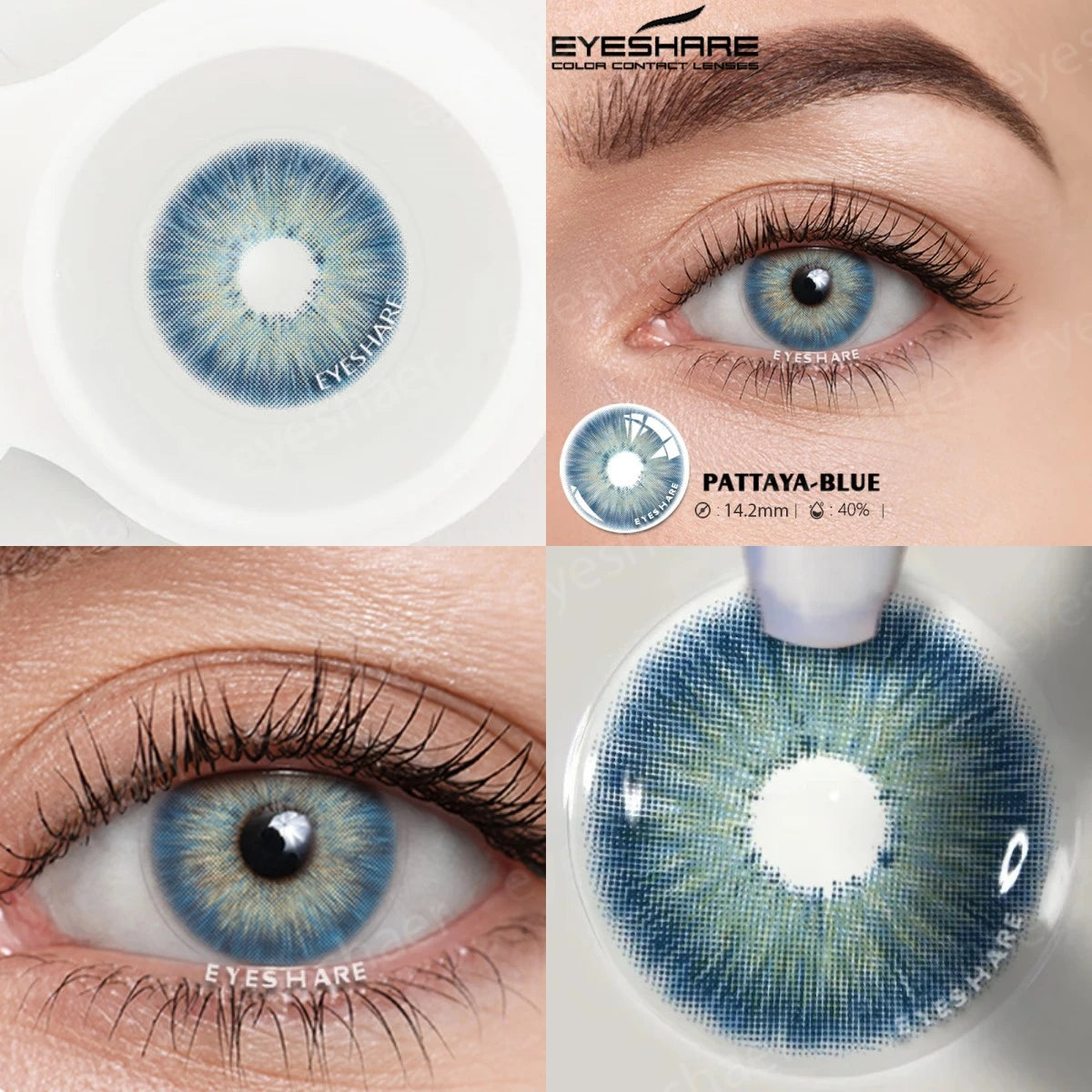 YICKYUE  -  1 Pair Colored Contact Lenses Natural Eye Lenses Green Eye  Blue Lenses Yearly Beauty Cosmetic Brown Contacts Eye