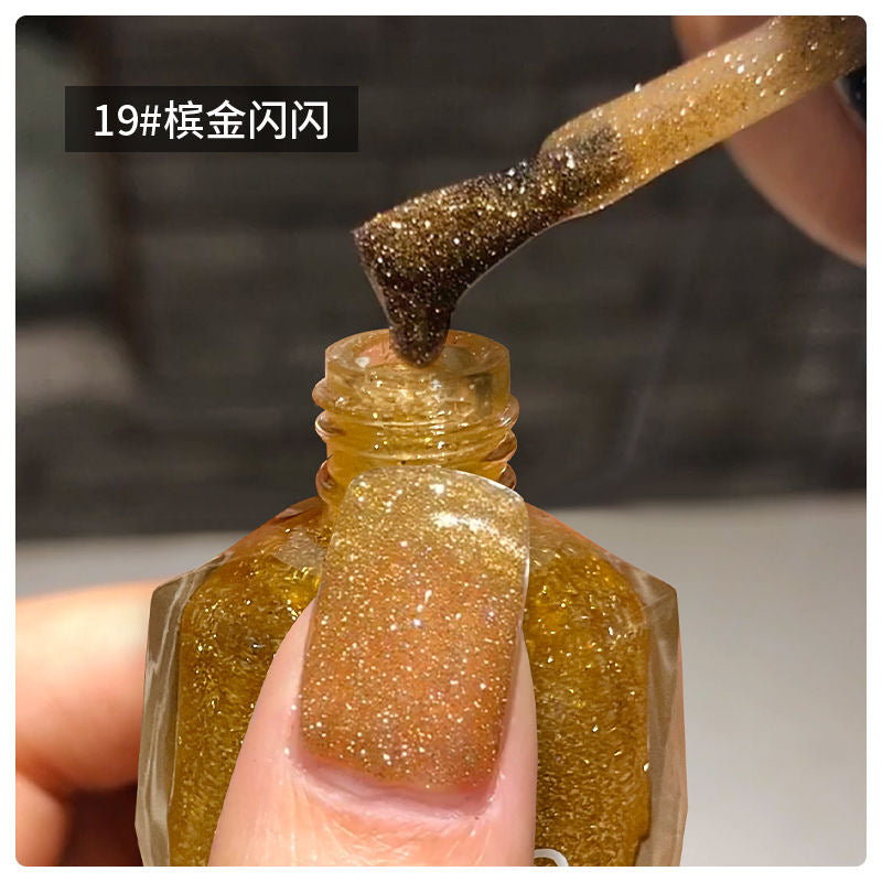 YICKYUE  -  Nail Lacquer Glitter Color  Quick Dry Nail Polish