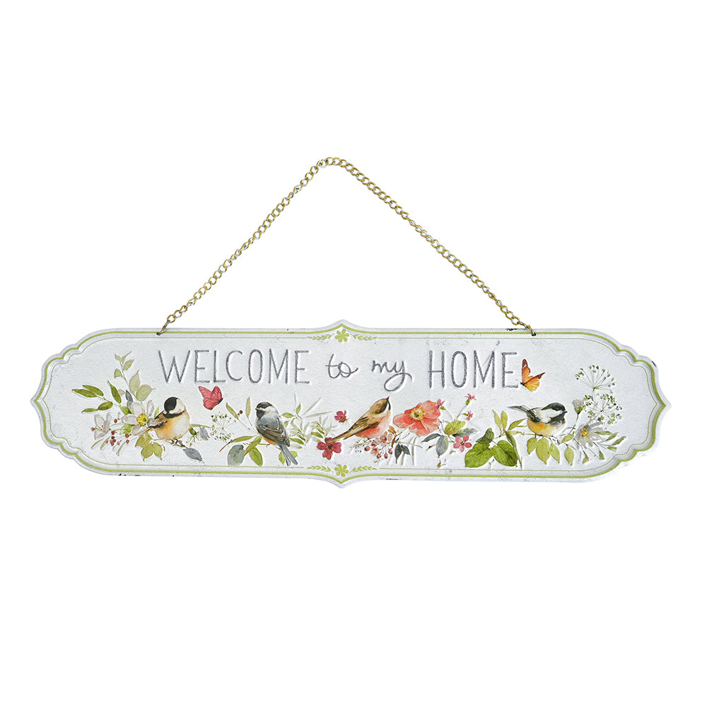 Yickyue Welcome Sign Home Front Door 3D Embossed Rectangular Metal Sign Hanging Sign, Portico, Outdoor Home Decoration