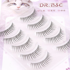 YICKYUE  -  Thin Band Manga Lashes Extension Korean Idol Doll Cosplay DIY Eye Lash Natural Asian False Eyelashes