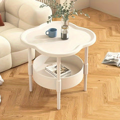 YICKYUE  -  Modern Minimalist Nightstand - Space-Saving, Portable Storage Shelf with Sturdy Plastic Legs, No Power Required, Casual Style for Bedroom and Living Room Organization