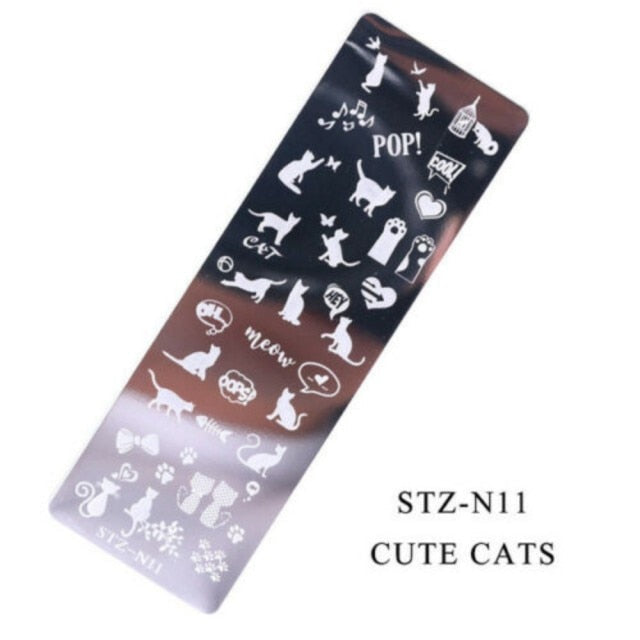 Christmas Designs Nail Stamping Plates Flower Geometry Animals DIY Gel Polish Nail Art Stamp Stencil Manicure Tools Template
