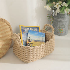 Cotton Knitting Sundries Toys Storage Basket Handwoven Sundries Holder Clothes Underwear Storage Box Snacks Cosmetics Container