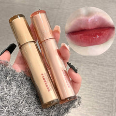 YICKYUE  -  Mirror Water Lip Gloss Iced Tea Lip Glaze Sexy Red Glass Lip Oil Liquid Lipstick Waterproof Moisturizing Matte Lip Balm Makeup