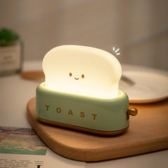 Bread Machine Night Light USB Charging Bedroom Lamp Creative Dimming Table Lamp LED Warm White Timing Sleeping Light