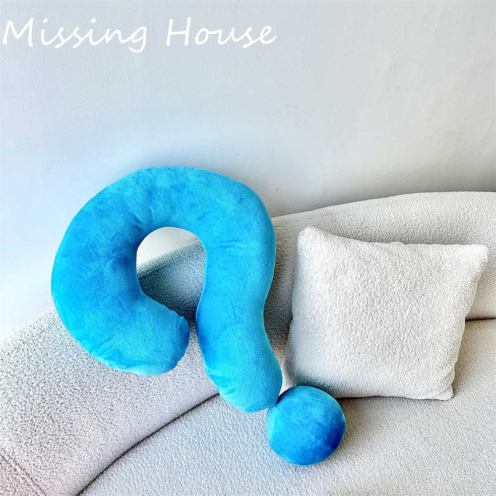 YICKYUE  -  Funny Question Mark Soft Plush Pillow Cushion Case Home Sofa Bedroom Party Birthday Gift