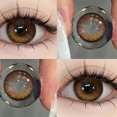 YICKYUE  -  1Pair Myopia Lenses Brown Color Contact Lenses for Eyes Lenses With Diopters Prescription Fashion Lenses korean beauty