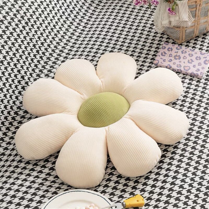 Yickyue Nordic living room sofa pillow bedroom bedside cushion ins petal egg flower cushion decorative pillow (including core)
