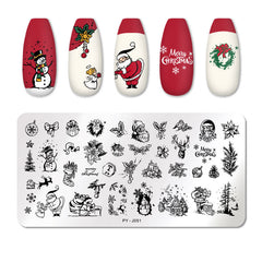 PICT YOU Nail Stamping Plates Christmas Pattern Nail Art Plate  Stamp Templates Printing Stencil Stainless Steel