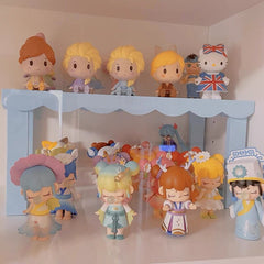 Lovely pink shelf Storage for dolls collection girls cosmetic display container furniture Desktop storage rack