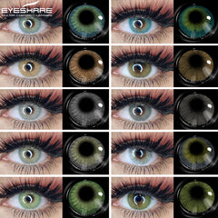 YICKYUE  -  1 Pair Natural Contact Lenses Colorful Contact Lenses for Eyes Blue Lenses Gray Eye Lenses Brown Lens Yearly Eye Lenses