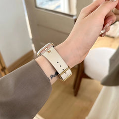 YICKYUE -  Retro Real Leather Strap For Apple Watch Band 41mm 44mm 40mm 45mm 42 38 49mm Women Wrist Bracelet For iWatch Series 8 se 7 6 5 4