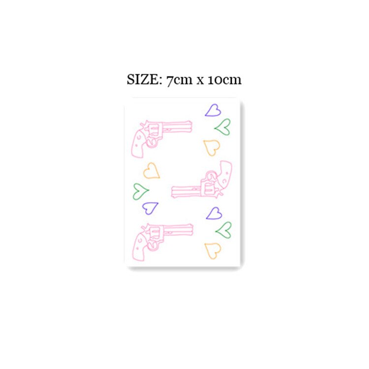 Waterproof Temporary Tattoo Sticker Cute Pink Launch Heart Design Body Art Fake Tattoo Flash Tattoo Arm Female