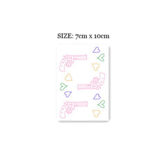 Waterproof Temporary Tattoo Sticker Cute Pink Launch Heart Design Body Art Fake Tattoo Flash Tattoo Arm Female