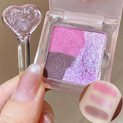 YICKYUE  -  Mini 3 Colors Eye Shadow Matte Pearlescent Explosive Flash Delicate Makeup Not Easy To Fly Powder White Eye Shadow Plate Makeup