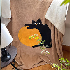 YICKYUE  -  Warm and Breathable Office Nap Blanket, Skin-Friendly, Soft Air-Conditioning Blanket, Simple Ins Style, Sofa Shawl