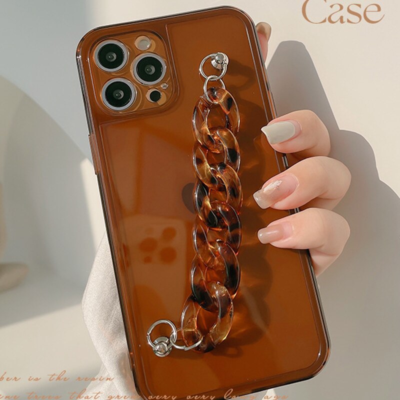 Amber Bracelet pendant ins phone case for iphone 12 11 pro max mini 7 8 plus se 2020 x xr xs max silicone cover shell funda