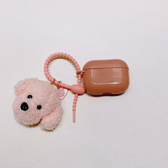 Dog pendant cute 3d earphone case for apple airpod pro wireless charging box bluetooth cover for airpods 3 2 1 cartoon cover