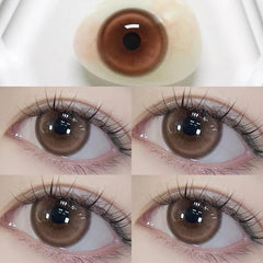 YICKYUE  -  Two Large Diameter Black Contact Lenses Make Eyes Bigger Anime Accessories Lenses Glasses Contact Color Cosmetics Use Every Year