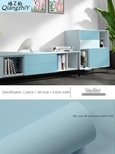 Cabinet Stickers Wallpaper Self-Adhesive Old Furniture Renovation Color Changing Kitchen Waterproof Oil-Proof Wardrobe Shoe