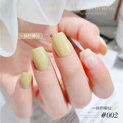 Yickyue Nail Gel Polish 8ml Soak Off Uv Led Long Lasting Lemon Green Yellow Varnish Gel for Manicure DIY Nail Art Polish Gel Supplies