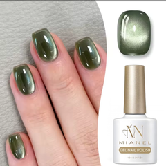 YICKYUE  -  10ML 1-6PCS Green Glass Bead Cat Eye Gel Nail Polish Autumn Nails Whitening Nail Art Green Nails Christmas Nails Nail Stuff