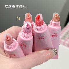 YICKYUE  -  Dule-use Blusher Cream Lipstick Matte Liquid Orange Peach Face Pigment Natural Lasting Cheek Tint Liquid Face Makeup
