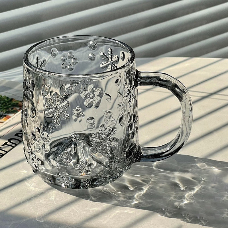 YICKYUE  -  Cute Christmas Mug Gift Glass Cup For Coffee Tea Wine Milk Beer Drinking Glasses Clear Water Cup Heat Resistant Drinkware 340ml