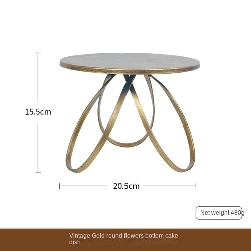 Golden Dessert Table Display Stand Decoration Cake Plate Macaron Stand Afternoon Tea Tray Tea Break Decoration
