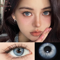 YICKYUE  Elsa Green Contact Lenses for Eyes Natural Yearly Contact Lens Big Beauty Pupil Degrees Prescription Myopia