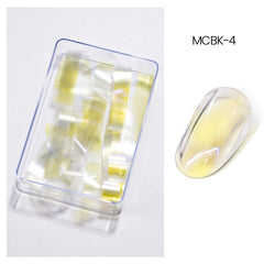Yickyue 1 Box Colorful 3D Strips Liner Nail Stickers Glitter Nail Art Paper Irregular Manicures Sequins Gel Polish Nail Decor