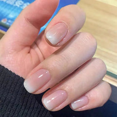YICKYUE  24PCS Short Press On Nails Square Pink High saturation Nails Press On Nails Full Cover Fake Nail Set Fingertip French