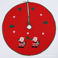 Christmas tree decoration non-woven fabric stickers old man snowman apron red tree skirt holiday party gift