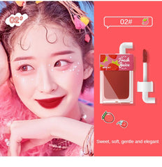 BAXI 4 Sticks Moisturizing Toot Juice Lip Glaze Set Matte, Moisturizing and Long-lasting Color Uniform Non-stick Cup Lip Makeup