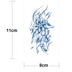 YICKYUE  -  Semi Permanent Temporary Tattoo Sticker 8Pcs/Set Herbal Juice Ink Long Lasting Body Art Painting For Men Women Adult