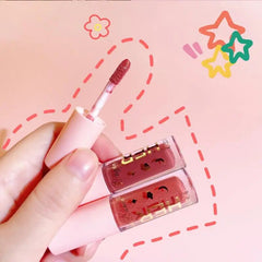 Yickyue Mirror Lip Glaze Water Light Bubble Lip Oil Transparent Glass Non-stick Cup Lip Gloss Moisturizing Waterproof Make Up Cosmetic